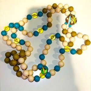 I. Crew Heavy statement beaded shell jeweled necklace